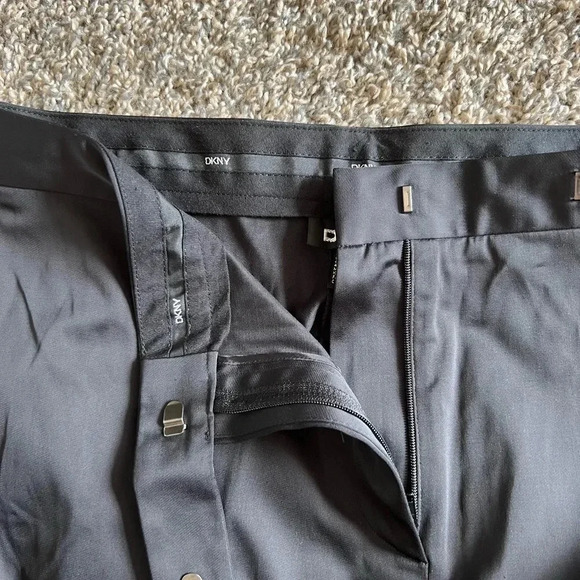 DKNY BLACK TROUSER FLAIR LEG VINTAGE DRESS BUSINESS PANTS SIZE 10 - Picture 7 of 11